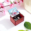 Merry Christmas Series Wooden Antique Carved Hand Cranked Music Box Classic Theme Birthday Party Gift and Family Decor