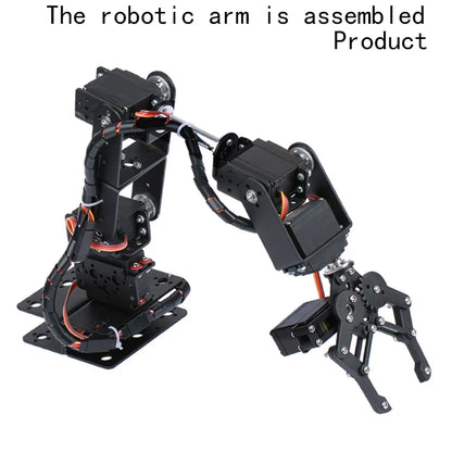 360° 6 DOF Robot Metal Alloy Mechanical Arm Claw Kit MG996R for Arduino, Robotics Educational Kit, PS2 Programmable Toy