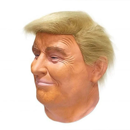 Realistic Full-Head Latex Celebrity Mask for Adult Men – Halloween Costume Accessory