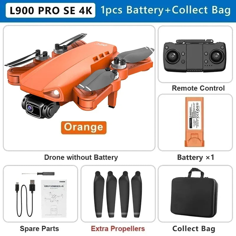 L900 Pro SE Max GPS Drone – 4K Dual HD Camera 5G WiFi FPV Quadcopter with Obstacle Avoidance
