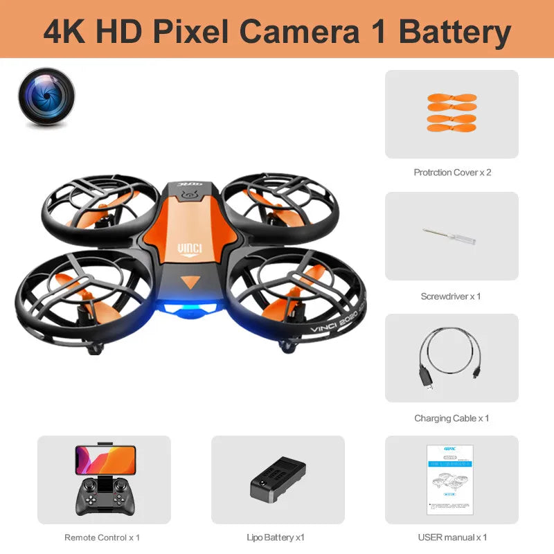 4DRC V8 Foldable FPV Drone – 4K HD Wide Angle Camera RC Quadcopter Toy