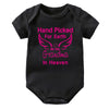 Hand Picked for Earth By My Grandpa/Grandma in Heaven Baby Bodysuit – Summer Short Sleeve Romper, Infant Jumpsuit, Baby Clothes