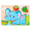 Montessori Wooden Animal Puzzles for Toddlers Ages 2-6 – 3D Jigsaw Tangram Board (3.9 x 8.5 in / 10 x 21.5 cm)