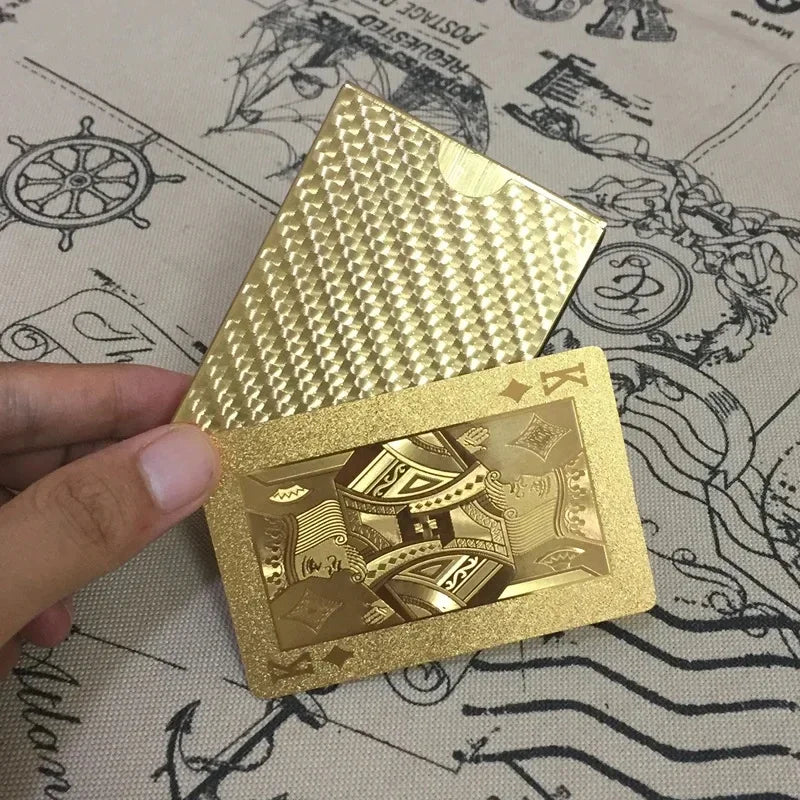 24K Gold Foil Playing Cards Deck – Poker, Practical Jokes, and Party Gift for Christmas, Halloween, and Thanksgiving