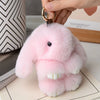 ZAKOL 15 cm (5.9 in) Fluffy Rabbit Fur Pom Pom Keychain — Soft Bunny Bag Charm