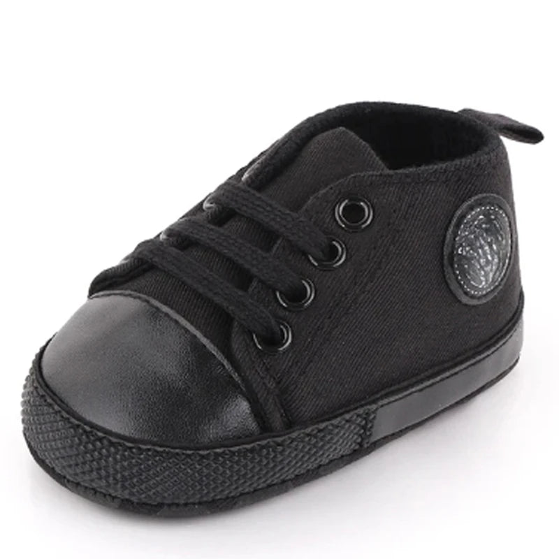 New Baby Shoes Boys Girls Classic Canvas Casual Sneakers Newborn First Walker Toddler Soft Sole Non-Slip Walking Shoes