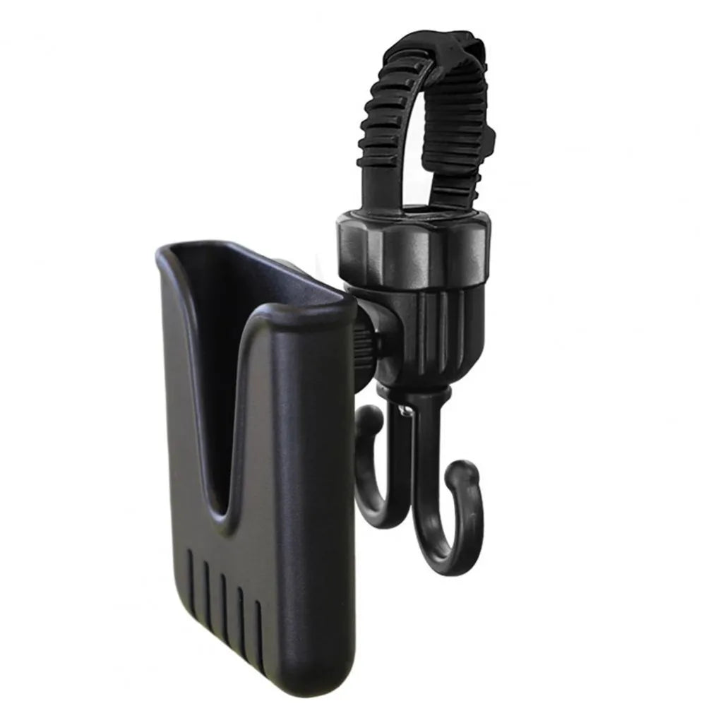 2-in-1 Baby Stroller Hooks Stable Creative Bicycle Hanging Double Rotatable Multifunctional Stroller Phone Holder