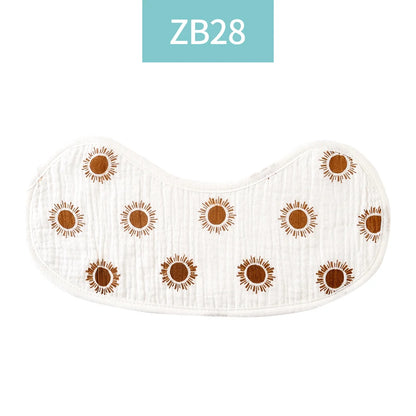 Kangobaby #My Soft Life# Breathable All-Season 6-Layer Baby Muslin Burp Cloth | 100% Cotton Antibacterial Newborn Feeding Bib - Kidzy Market