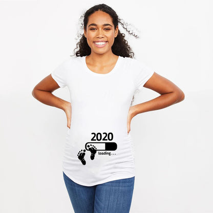 Loading Women Maternity T-Shirt | Short Sleeve Pregnancy Funny Tops | Maternity Clothes | Hot Sale Drop Ship