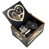 Retro Hand Crank Wooden Music Box Elegant Desktop Musical Box Kids Birthday Festival Gift Vintage Home Craft Ornament