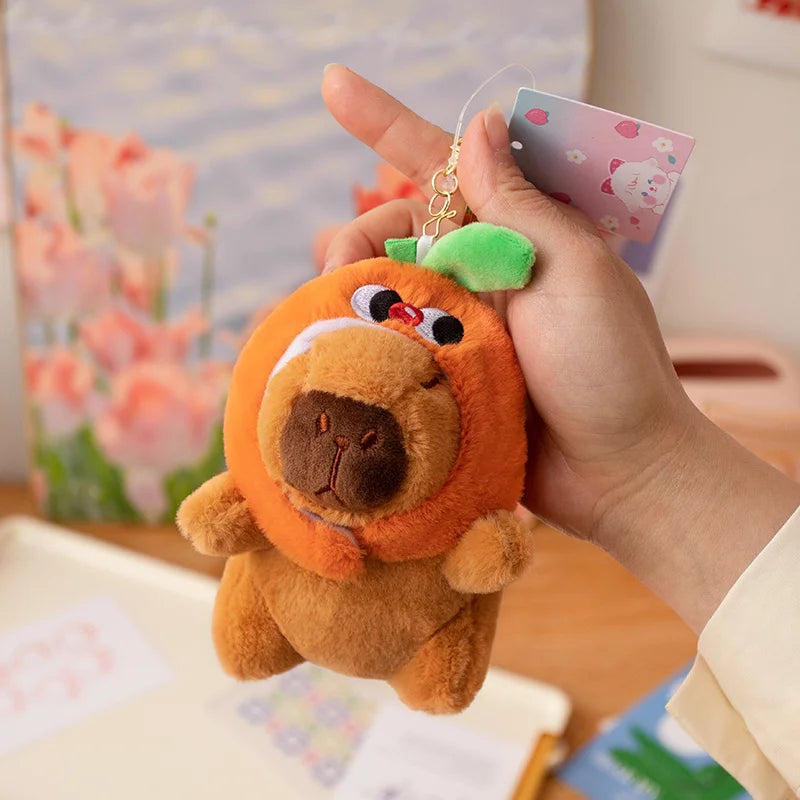 Cute Cartoon Capybara Plush Pendant, Bag Hanging Ornament and Keychain Doll