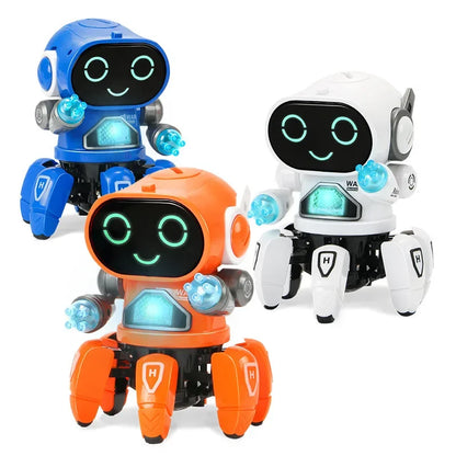 Kids Glow Music Educational Electric Pet Toy with LED Lights, Musical Dancing Robot, Baby Learn-to-Climb Toy, Birthday Gift for Children