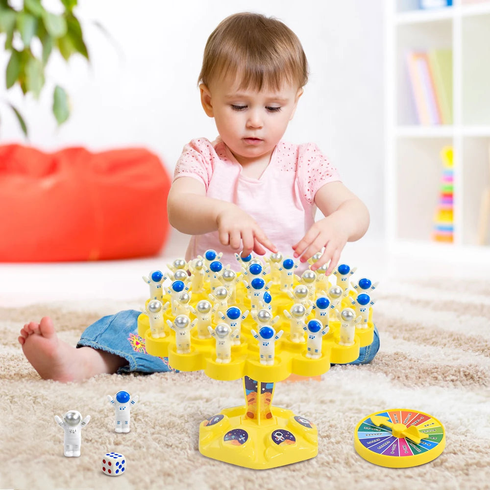 Astronaut Balance Tree Game (Tabletop Balancing Toy, Parent-Child Interaction, Space Puzzle Gift)