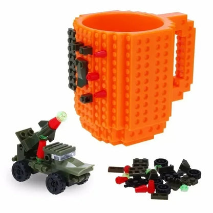 350ml (12 oz) Building Blocks Coffee Mug – LEGO-Compatible DIY Kids & Coffee Cup Gift