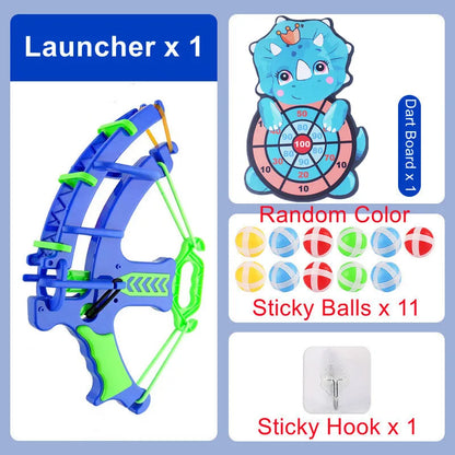 Montessori Sticky Ball Dartboard Slingshot Target – Kids Indoor & Outdoor Catapult Throwing Game