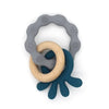 TYRY.HU Baby Small Rabbit Wooden Rattle & Teether - Mobile Pram Crib Ring, DIY Crochet Rattle Soother Bracelet | BPA-Free