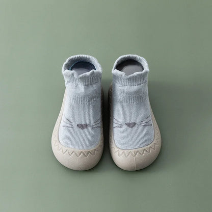 Baby Socks Shoes – Cute Cartoon Boy & Girl Infant Shoes, Soft Rubber Sole First Walker Booties for Toddlers