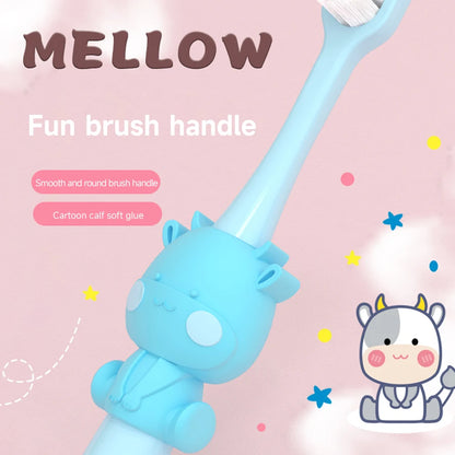 3-Color Children's Soft Bristle Toothbrush - For Kids Aged 3-12, Gently Removes Stains and Protects Gums