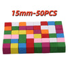 Colorful Beech Wood Stacking Cubes - 25/50-Piece Rainbow Math & Logic Building Blocks for Kids Ages 3+