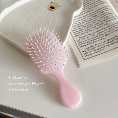 1 Piece Small Toddler Girl Hair Brush - Solid Color Massage Air Cushion Comb for Kids - Lovely Hair Care Tool