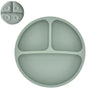 4Pcs Baby Safe Silicone Dining Plate Set - Cute Cartoon Smile Face Children Dishes, Retro Kids Tableware Set (BPA-Free)