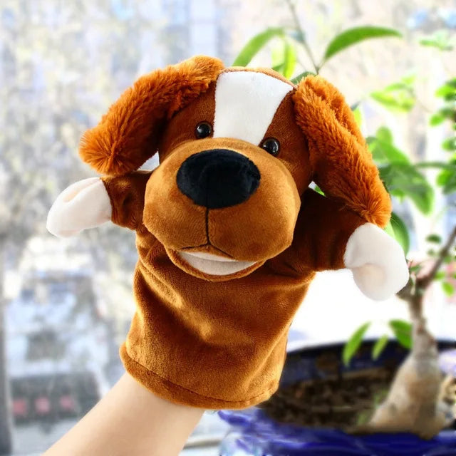 Soft Plush Horse Hand and Finger Puppet, Cartoon Toy for Kids Party Decoration