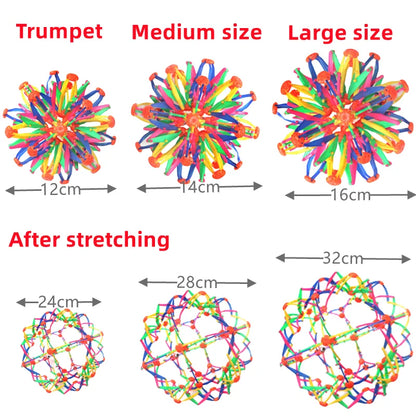 Children’s Magic Telescopic Ball – Stretchable Flower Ball for Throwing & Kicking, Outdoor Parent-Child Interactive Toy