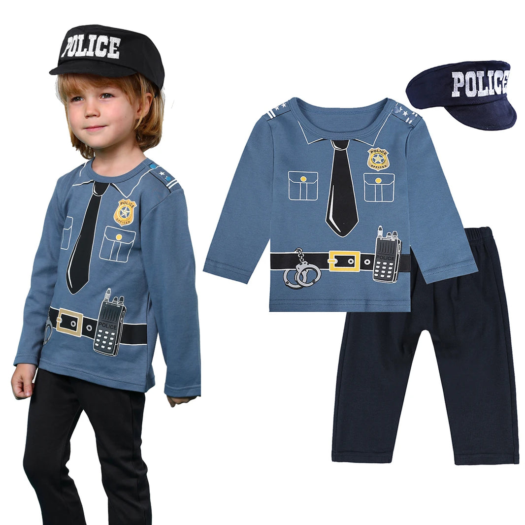 Toddler Boys Prince Charming Costume – Halloween Fireman Outfit, Infant Photography Clothing & Baby Carnival Cosplay Striped Prisoner