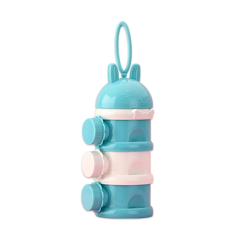 Portable Baby Food Storage Box - BPA Free Formula Dispenser, Cartoon Infant Milk Powder Box, Toddler Snacks Cup Container, Leak-Proof, Eco-Friendly