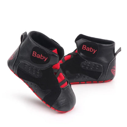 High Top Baby Sneakers Soft Sole Non-Slip Comfortable Baby Boy Girl Football Basketball Sports Shoes Infant Toddler