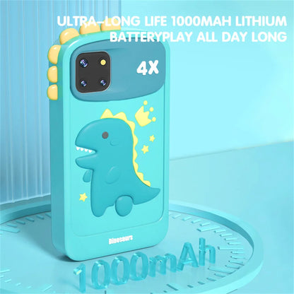 4-Inch Kids Smart Phone Toy with 48MP Dual Lens, Cartoon Design, MP3 Player, Early Educational Mobile for Children