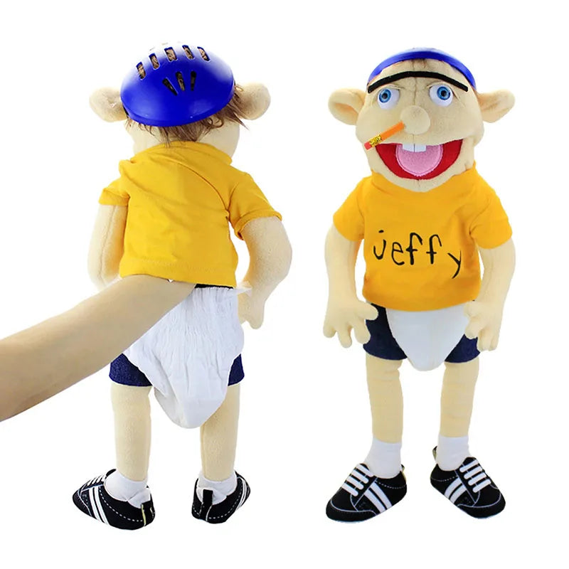 60cm Jeffy Plush Hand Puppet, Soft Doll for Kids Talk Show Party or Christmas Gift