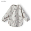 Waterproof Long-Sleeve Baby Bib with Pocket – Full-Cover Feeding Apron for Mess-Free Mealtime - Kidzy Market