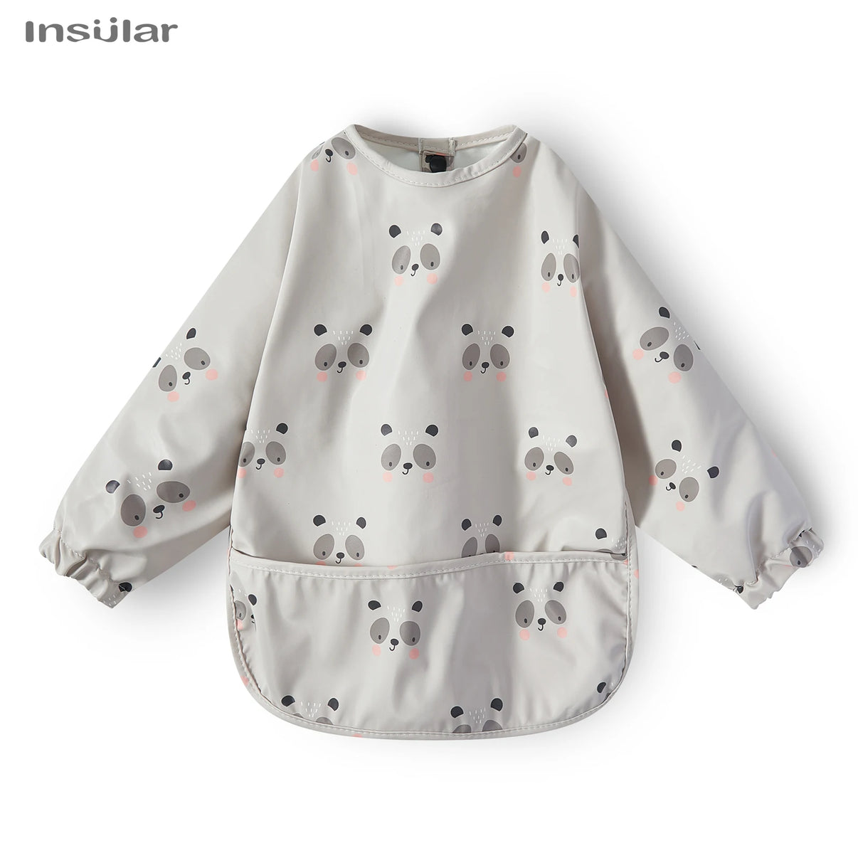 Waterproof Long-Sleeve Baby Bib with Pocket – Full-Cover Feeding Apron for Mess-Free Mealtime - Kidzy Market