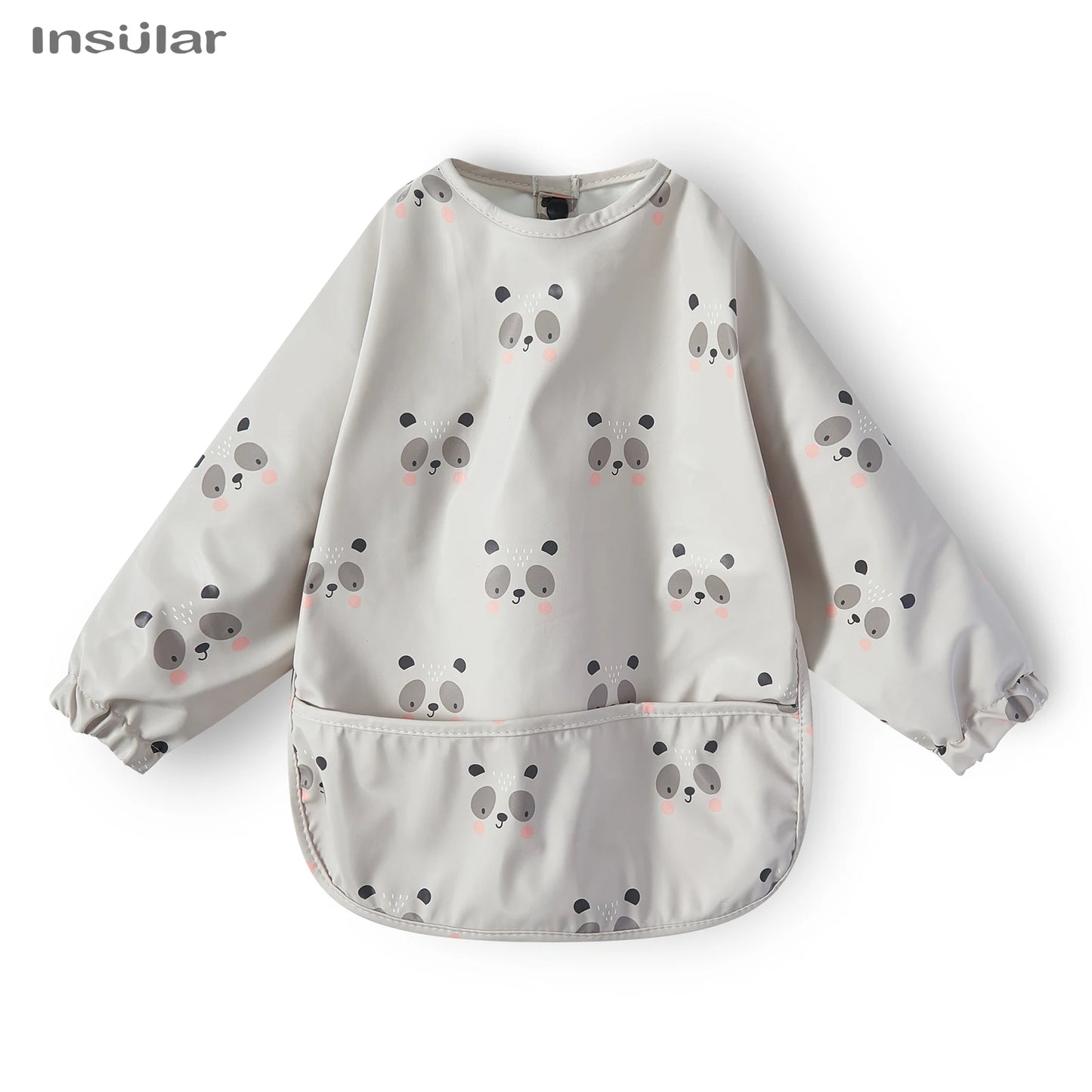 Waterproof Long-Sleeve Baby Bib with Pocket – Full-Cover Feeding Apron for Mess-Free Mealtime - Kidzy Market