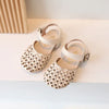 Children’s Toes-Capped Sandals – 2024 New Knitted Hollow Princess Shoes for Girls, Anti-Kick Soft Sole Casual Walking Sandals