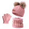 Kids’ Winter Hat, Scarf & Gloves Set – Warm Knitted Beanie & Neck Warmer for Boys & Girls (Ages 1-8)