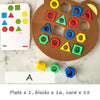 Children Matching Puzzle Toys, Colors & Geometric Shape Jigsaw, Board Games, Early Educational Interaction Toy for Kids, Battle Games