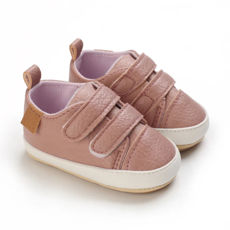 New Baby Shoes Retro Leather Boy Girl Multicolor Toddler Rubber Sole Anti-Slip First Walkers Infant Moccasins