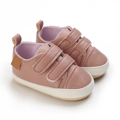 New Baby Shoes Retro Leather Boy Girl Multicolor Toddler Rubber Sole Anti-Slip First Walkers Infant Moccasins