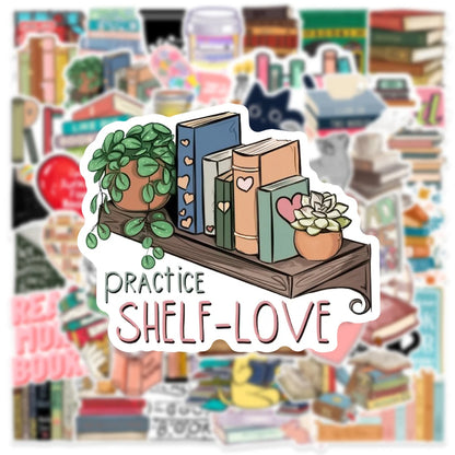 10/30/50pcs Cartoon Animal Reading Stickers – PVC Decorative Stickers for Scrapbooking, Stationery, and School Supplies for Kids