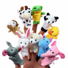 Cartoon Animal Finger Puppets – 10-Pack Plush Finger Puppet Set for Kids, Early Education & Soothing Storytelling