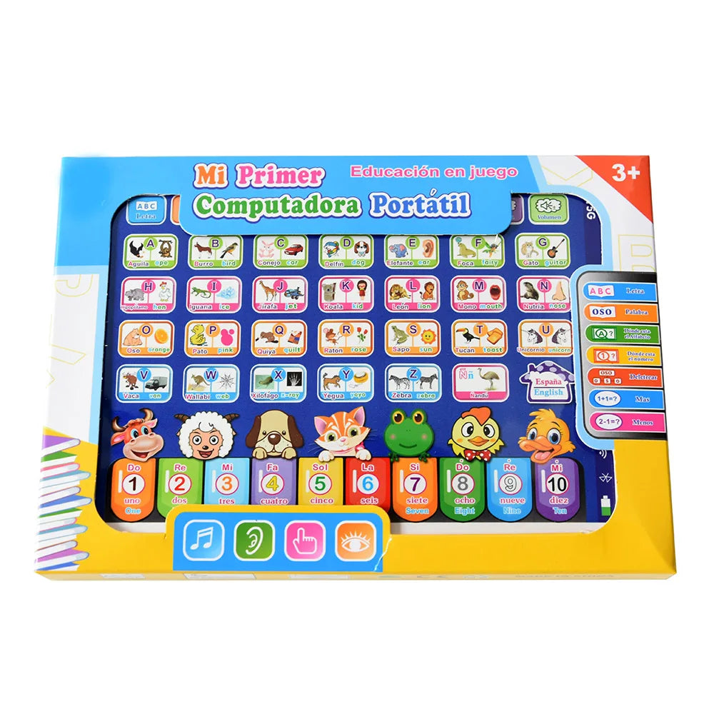 Spanish Alphabet Learning Tablet – Touch-Enabled Educational Toy Laptop for Kids
