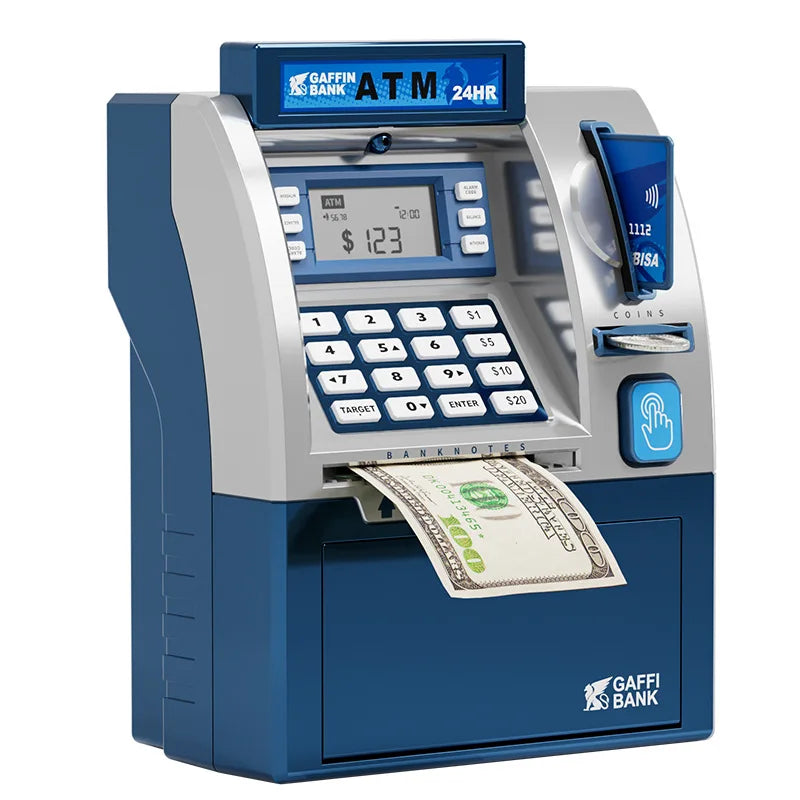 Electronic Piggy Bank ATM Password Money Box Coin and Cash Saving Box Credit Card Coin Counting Automatic Deposit Christmas Gift