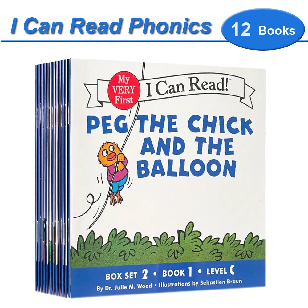 I Can Read Phonics – 12-Book Set, My Very First Picture Books for Kids and Babies Montessori Reading Story Collection