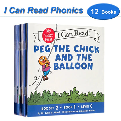 I Can Read Phonics – 12-Book Set, My Very First Picture Books for Kids and Babies Montessori Reading Story Collection