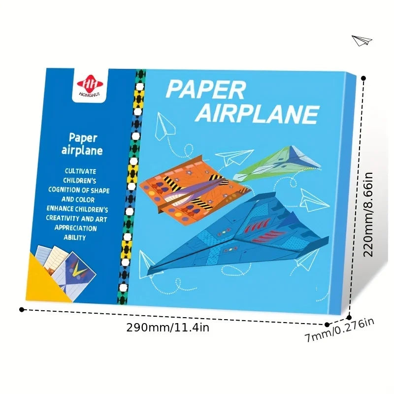 36-Sheet Children’s Paper Airplane Origami Set 12 Models DIY 3D Colored Paper STEM Science Kit Handmade Craft Toy
