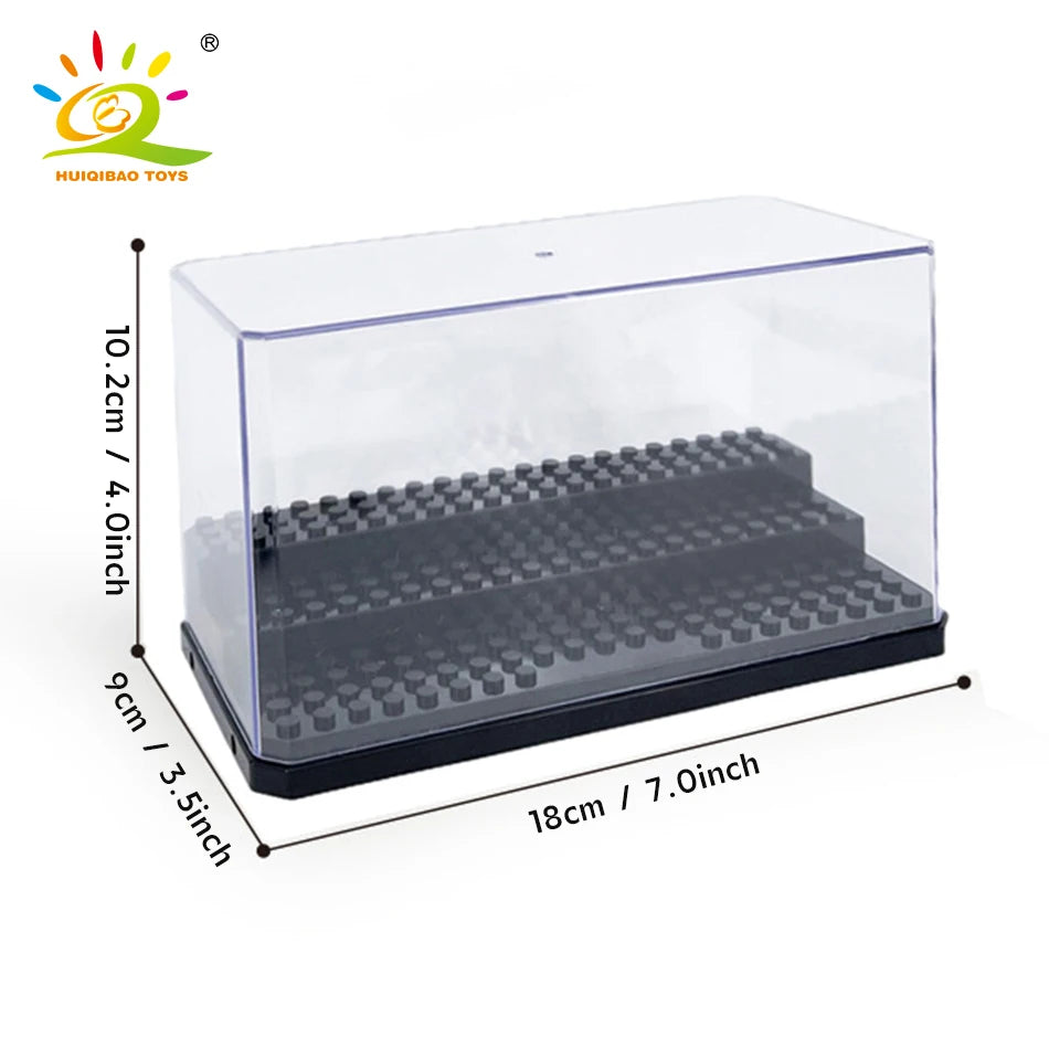HUIQIBAO Dustproof Display Case – Model Collection Showcase for Building Blocks and Bricks Toy