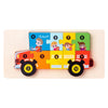 Wooden 3D Dinosaur Jigsaw Puzzle - Color Sorting Educational Toy for Toddlers (21.3 x 10.2 cm / 8.4 x 4.0 in)