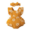 Summer Baby Girl Romper – Sunflower Print Sleeveless One-Piece Jumpsuit (0-18 Months)